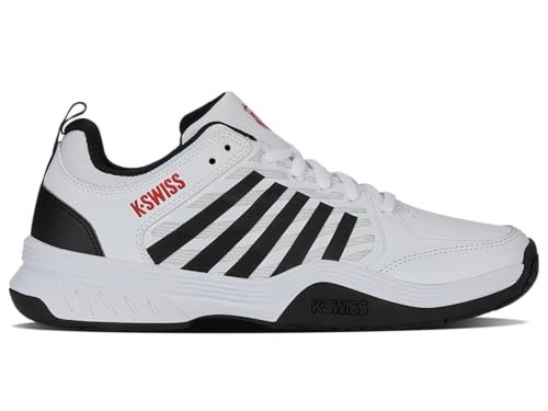 K-Swiss Men's Court Express 2 Tennis Shoe, White/Black/Mars...