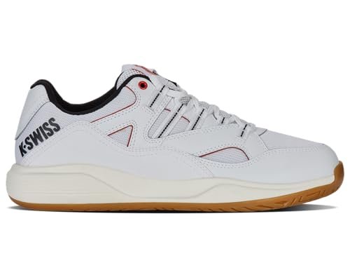 K-Swiss Men's Tura Team Pickleball Shoe, White/Black/Mars...