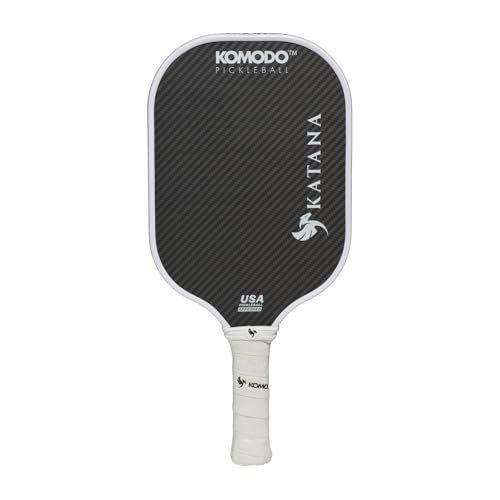 KOMODO Katana White Pickleball Paddle Gen III | Kevlar...