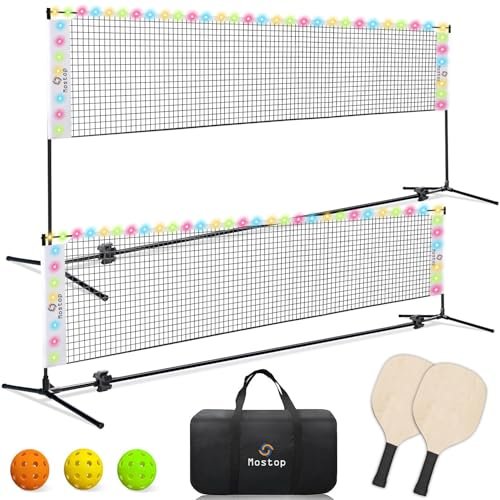 Mostop Pickleball Badminton Net Set for Backyards, Half...