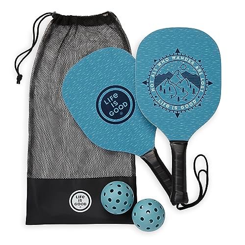 Life is Good Pickleball Starter Set - Includes 2 Wood...