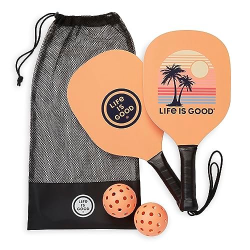 Life is Good Pickleball Starter Set - Includes 2 Wood...