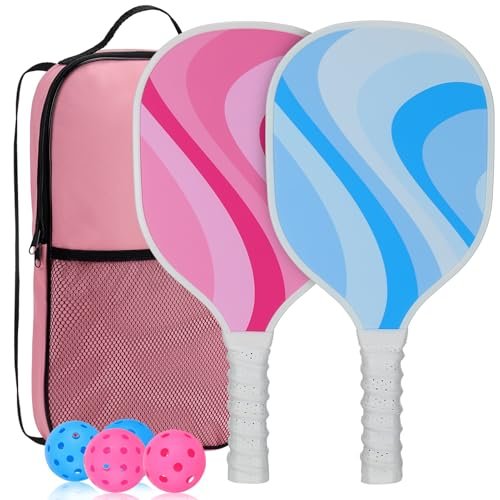 Cute Pickleball Set of 2 Paddles - Pink & Blue...
