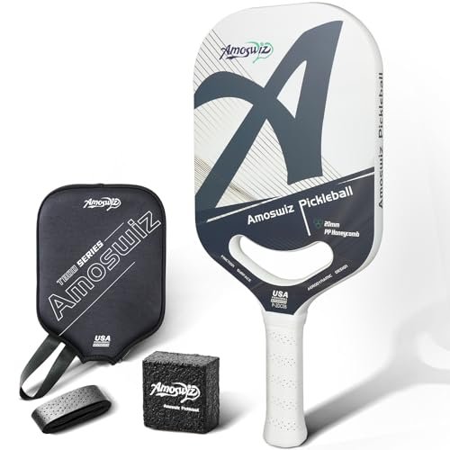 Amoswiz Carbon Fiber Pickleball Paddle, Edgeless Pickleball...