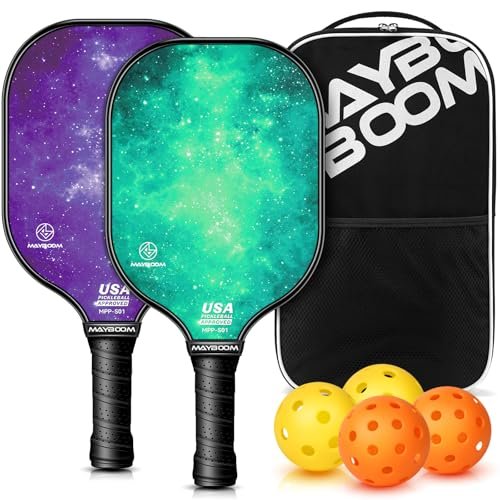 Mayboom Pickleball Paddles Set of 2 or 4, USAPA Approved...