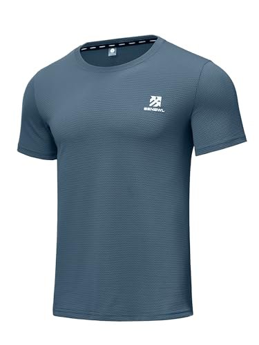 SENBWL Mens Workout Shirts Short Sleeve Soft Cooling...