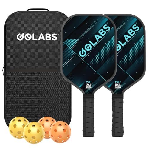 Golabs PB1 Pickleball Paddles Set of 2, Durable Fiberglass...