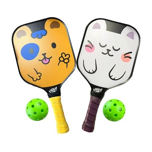 Kids Pickleball Paddle Set of 2 - Dog & Cat...