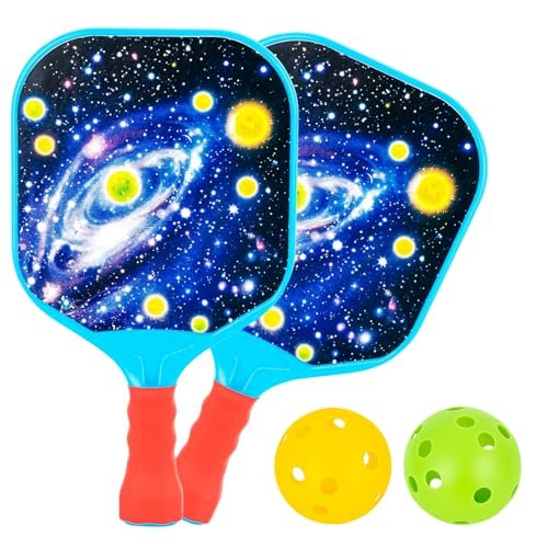 Qrooper Kids Pickleball Paddles Set of 2 Lightweight Design...