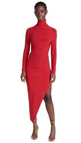 Norma Kamali Women's Long Sleeve Turtleneck Side Drape...