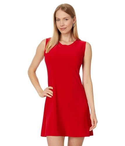 Norma Kamali Women's Sleeveless Swing Mini Dress, Tiger RED