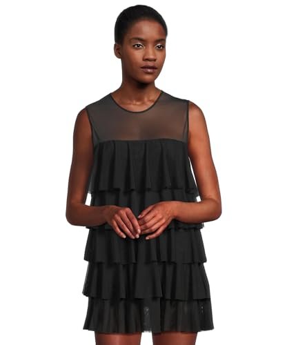 Norma Kamali Women's Sleeveless Tiered Ruffle Pickleball...