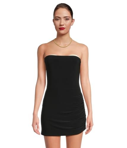 Norma Kamali Women's Strapless Side Drape Pickleball Dress,...