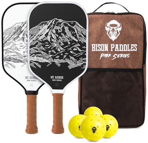 Bison Paddles: Carbon Fiber Pickleball Paddle Set of 2 -...