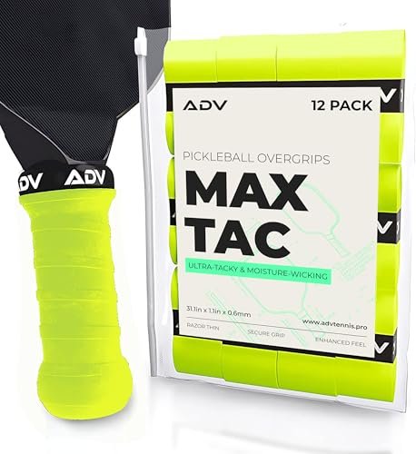 ADV MaxTac Tacky Pickleball Overgrip - 12 Pack -...