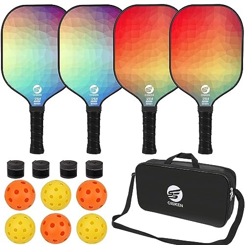 SS OXIKEN Pickleball Paddles Set of 4, USAPA Approved...