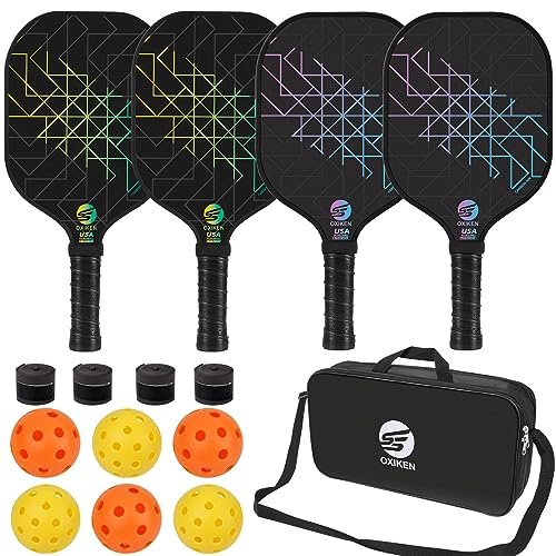 SS OXIKEN Pickleball Paddles Set of 4, USAPA Approved...