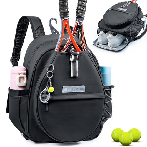 SPORJET Tennis Bag with Shoe Compartment, Tennis Backpack...
