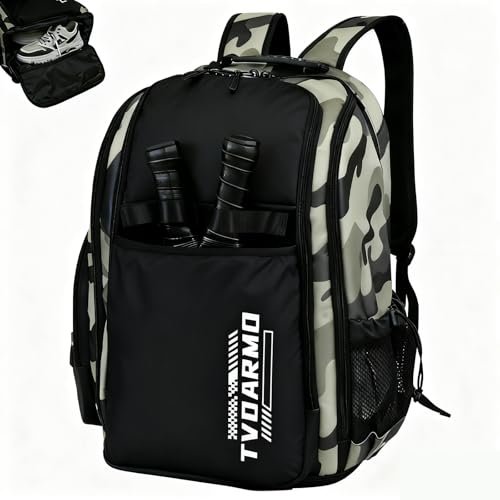 TVDARMO Pickleball Backpack Fits 4 to10 Paddles, Large...