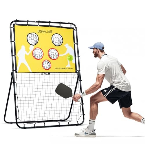 BGOJAB Pickleball Practice Rebounder Board with Target Net,...