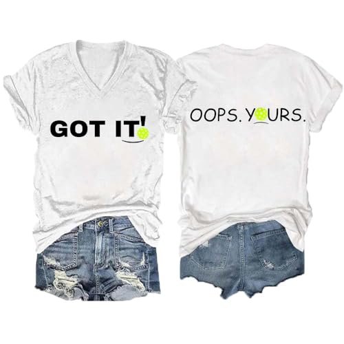 Trusstii Got It Oops Yours Pickleball Shirts Women V Neck...