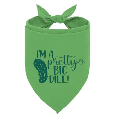 I’m a Pretty Big Dill Dog Bandana, Dill Pickles Print...