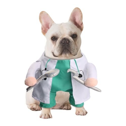 NACOCO Halloween Dog Doctor Costume - Pet Dentist Clothes...