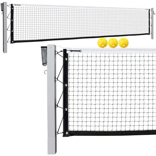 VANCL In-Ground Pickleball Net System - Heavy Duty Aluminum...