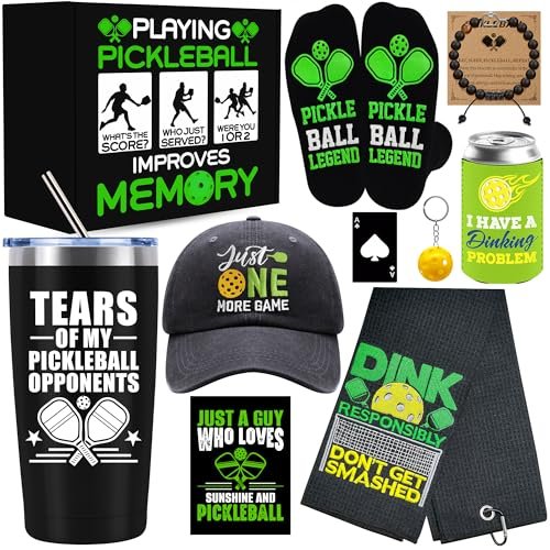 10 Pieces Pickleball Gifts for Men, Pickleball Lover Stuff...