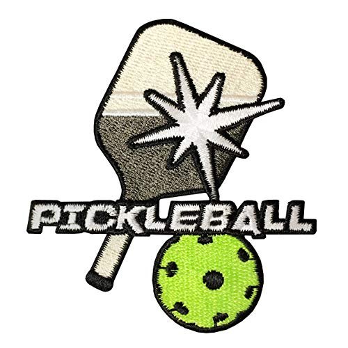 Pickleball - Paddle/Ball - Embroidered Iron on Patch