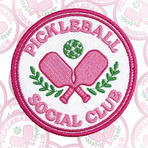 Pickleball Social Club Patch 3 Inches Iron On/Sew On...