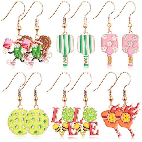 Nosiny 6 Pairs Sports Earrings for Women Game Earrings...