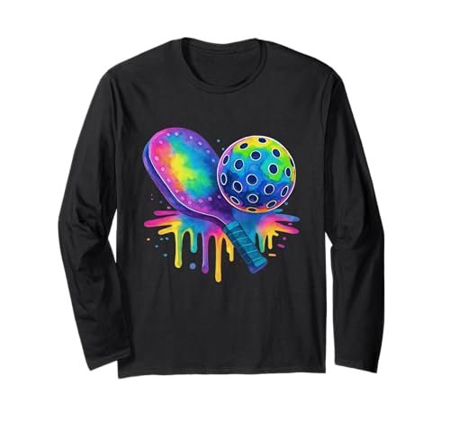 Dripping Pickleball Tie Dye Splash Paddleball Lover Sports...