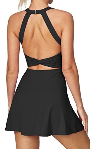 Heathyoga Tennis Dress with Built in Shorts and Bra for...