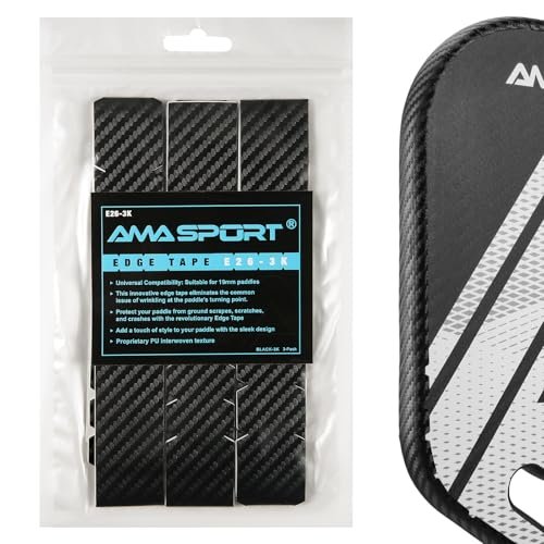 AMA SPORT Pickleball Paddle Edge Guard Tape 3 Pack 3K...