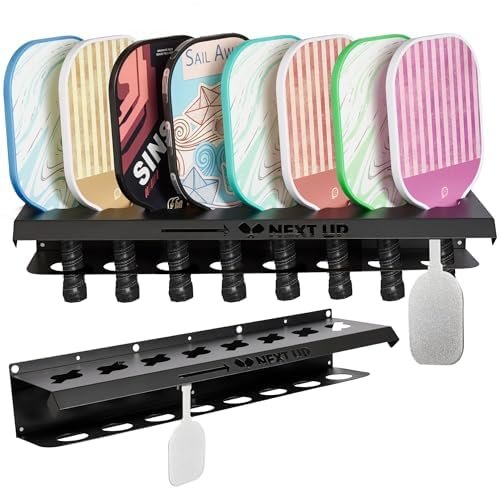 Pickleball Paddle Rack Holds 8 Paddles at a 45-Degree...