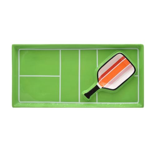 Godinger Pickleball Tray, Pickleball Platter Chip & Dip...