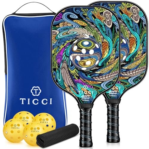 Pickleball Paddles Set of 2, USAPA Approved Fiberglass...