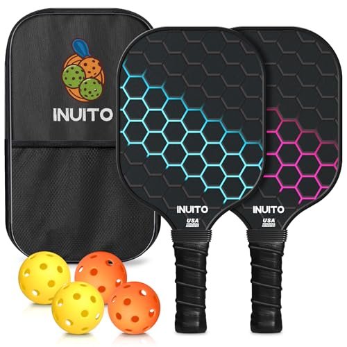 Pickleball Paddles, Pickleball Paddles Set of 2. 16mm Thick...