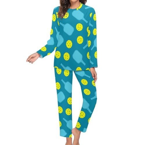 Deiubuc Pickleball Pajamas for Women Long Sleeve Pajama...