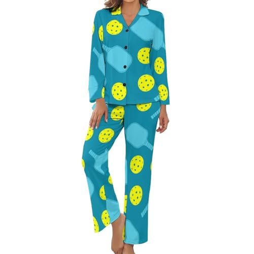 Huryilo Pickleball Pajamas for Women Set Pickleball Ball...