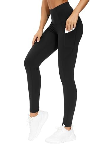 THE GYM PEOPLE Thick High Waist Yoga Pants with Pockets,...