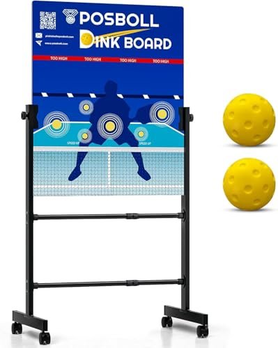 Posboll Pickleball Practice Board,Adjustable Dual-Sided...