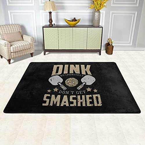 bsapp Dink of Pickleball Area Rug Anti-Slip Floor Mat...