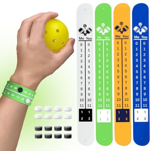 Pickleball Score Keeper, 4 Portable Pickleball Scoreboard...