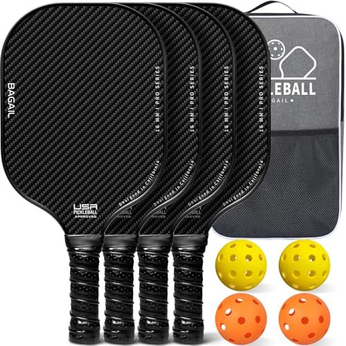 BAGAIL Pickleball Paddles, USAPA Approved Fiberglass...
