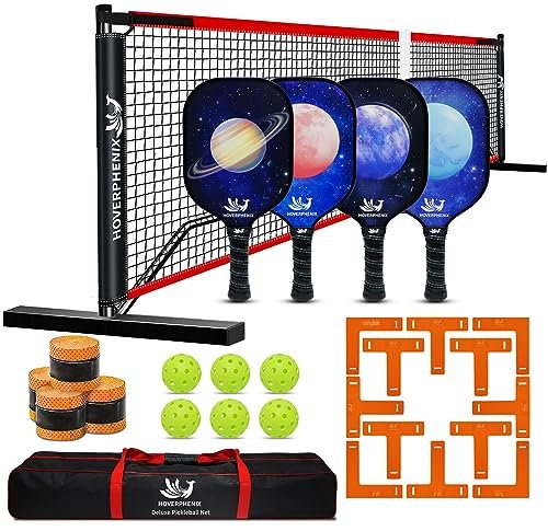 Pickleball Set with Net and Court Marker, 22 FT...