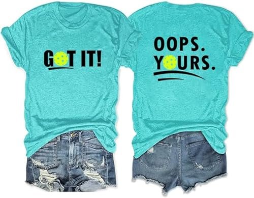 Funny Pickleball Shirts for Women Oops Yours Lost Score...