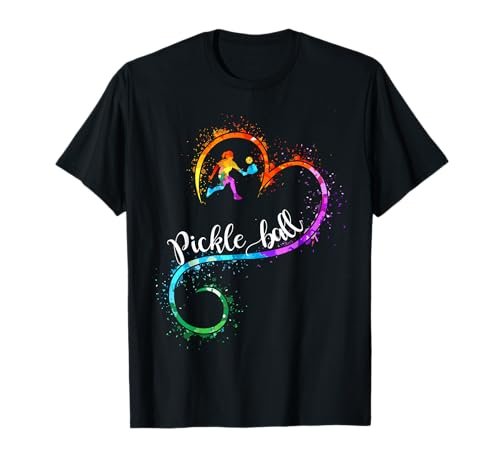 I Love Pickleball Watercolors Funny Pickleball Girl Player...