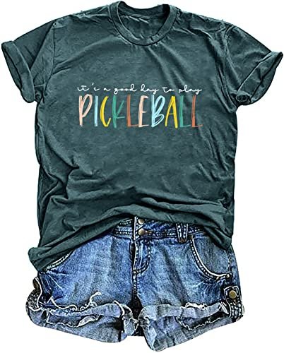 Women's Pickleball Graphic T-Shirt - Player Gift Tee, Short...